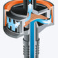 Micro-Drip-System Inline Drip Head, pressure equalizing